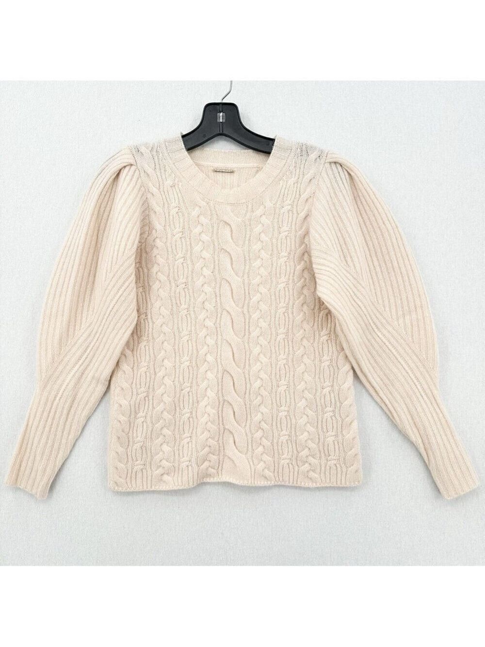 Women’s Elie Tahari Cream Colored Cashmere Cable Knit Sweater. Size S